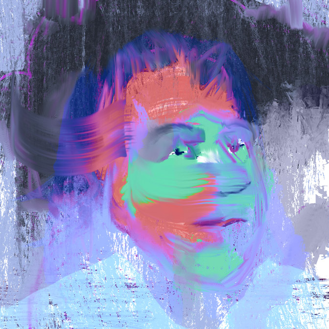 Abstract colorful portrait symbolizing autistic masking and the emotional exhaustion of hiding autistic traits to fit in socially.